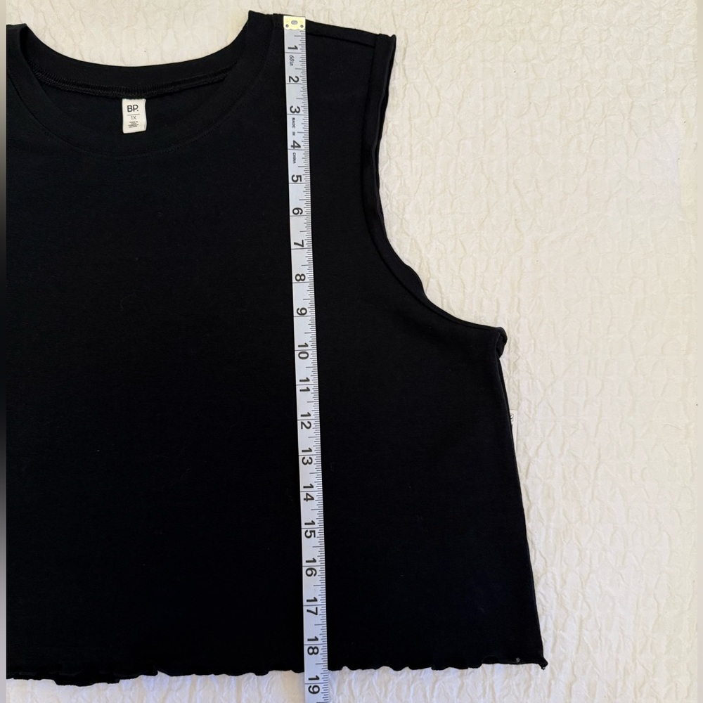 New BP Black Crop Top Tank (Size: 1X) - Picture 8 of 9